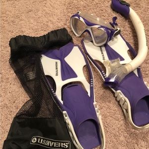Girls 9-13 US Diver Snorkel Set